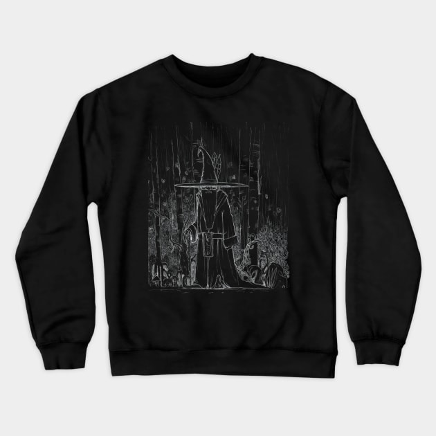 Forest Wizard Crewneck Sweatshirt by Lefthandninja